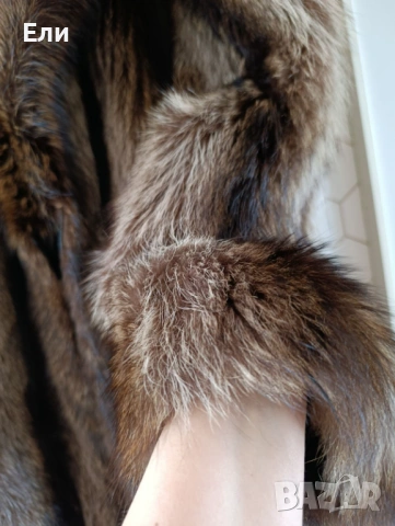Дамско палто от естествен косъм ( енот) – много топло и елегантно, снимка 3 - Палта, манта - 53518847