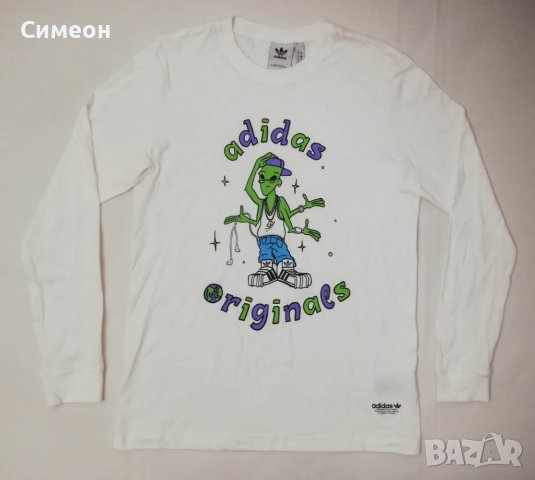 Adidas Originals Stoked Alien оригинална блуза S Адидас спорт фланелка, снимка 1 - Спортни дрехи, екипи - 39189329