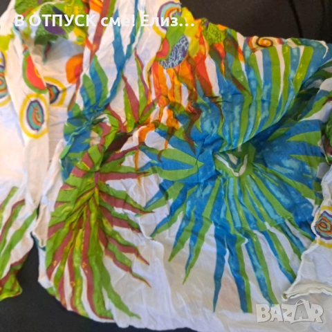 разкошен флорален шал паеро тип Desigual голям памучен, снимка 5 - Шалове - 51446478