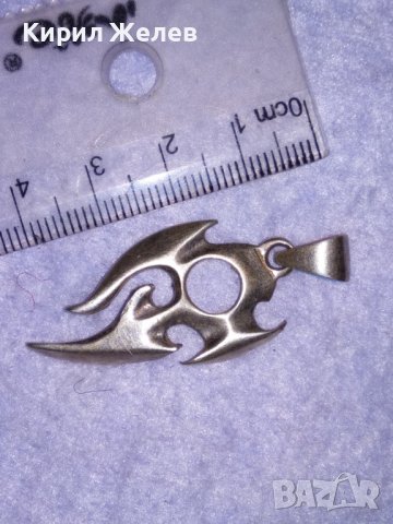 СТИЛИЗИРАН ХЕВИ МЕТЪЛ СРЕБЪРЕН АРТ МЕДАЛЬОН СРЕБРО 925 ЕФЕКТНО ФЕШЪН БИЖУ 15016, снимка 5 - Колиета, медальони, синджири - 39521841