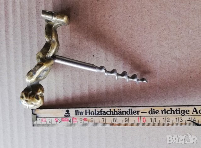 Тирбушон, отварачка за бутилки - бронзов, снимка 3 - Колекции - 43595622