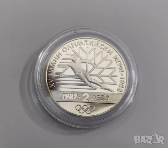 2 лева 1987 година Зимни Олимпийски игри
