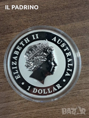 Сребро инвестиционно Коала с ВИСОК РЕЛЕФ ПРУУФ 2014 1 унция OZ, снимка 2 - Нумизматика и бонистика - 53124210