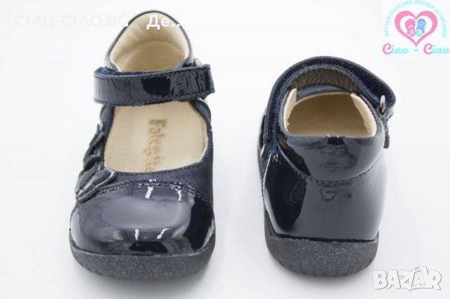 №18, -82% Официални обувки за момиче в тъмно синьо с 3 пеперудки, снимка 5 - Бебешки обувки - 28294795
