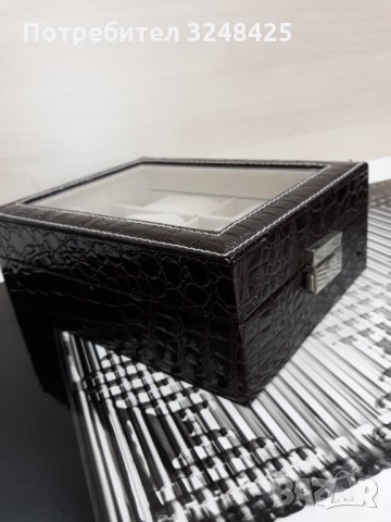 Луксозна кутия за часовници с прозрачен капак, снимка 1 - Декорация за дома - 35106578