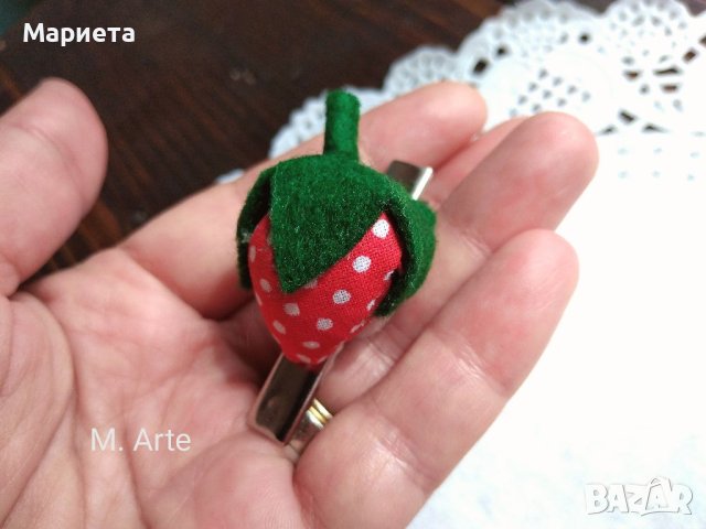Фиба Ягодка Аксесоари за коса Ръчна Изработка Фиби Ягодки 