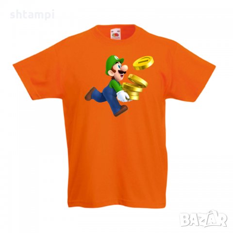 Детска тениска Супер Марио Luigi Coins, снимка 2 - Детски тениски и потници - 33089822