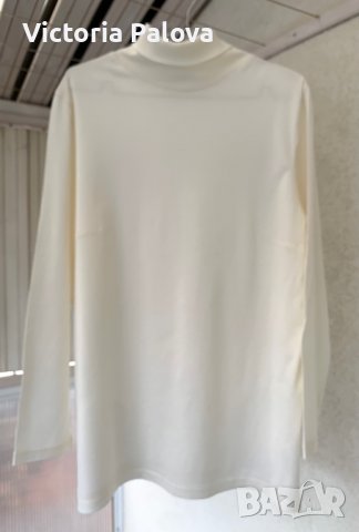 Голямо тънко поло пима памук цвят ванилия(екрю), снимка 6 - Блузи с дълъг ръкав и пуловери - 39234780