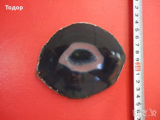 Полиран минерал ахат халцедон 3, снимка 3 - Колекции - 43937079