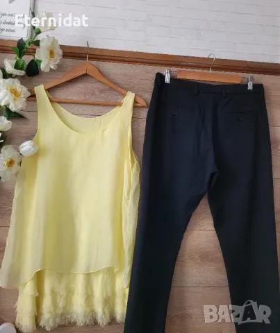 Черен панталон , снимка 2 - Панталони - 49908536