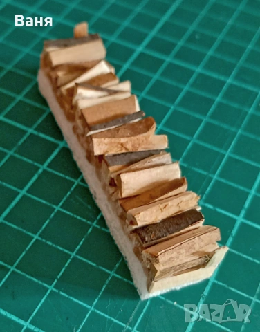 Естествени дървени цепеници за вагон на Fleischmann 8283 Hochbordwagen /висок борд/ -N-DC-DB /Piko/