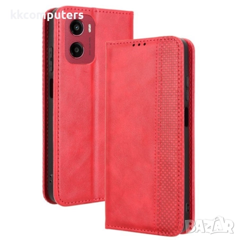 Motorola Moto G05 4G / E15 4G Retro Texture Wallet Калъф и Протектор, снимка 2 - Калъфи, кейсове - 52674093