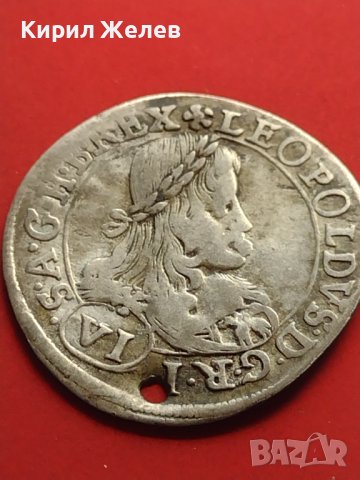 Сребърна монета 6 кройцера Леополд първи Грац Херцогство Щирия 13740, снимка 1 - Нумизматика и бонистика - 42984523
