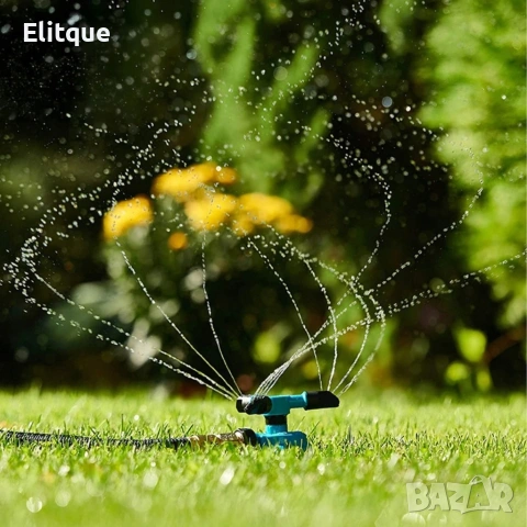 Автоматична градинска пръскачка с 3 регулируеми рамена и 12 дюзи, 360°, снимка 3 - Други инструменти - 53371534