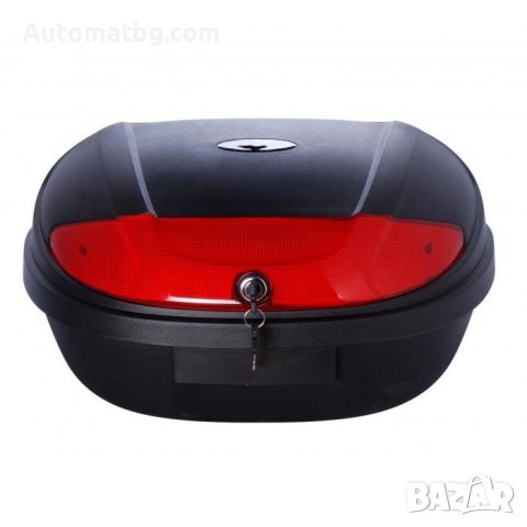 Куфар за мотор Automat, Двоен, Със светлоотразител, Черен, снимка 1