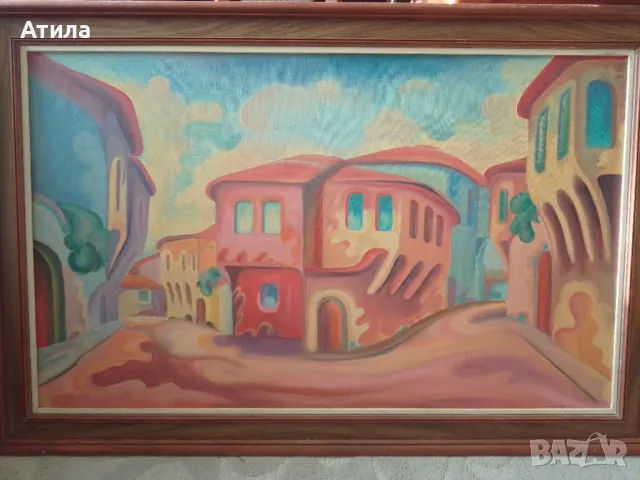 картина Пловдив 100/66 см, снимка 4 - Картини - 48432509