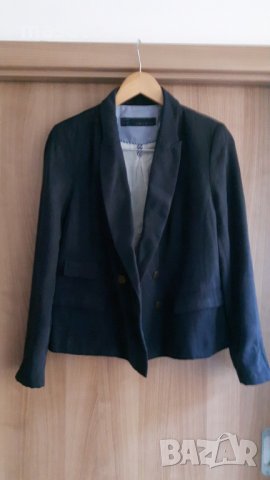 ZARA  тъмносиньо сако, снимка 3 - Сака - 28641262