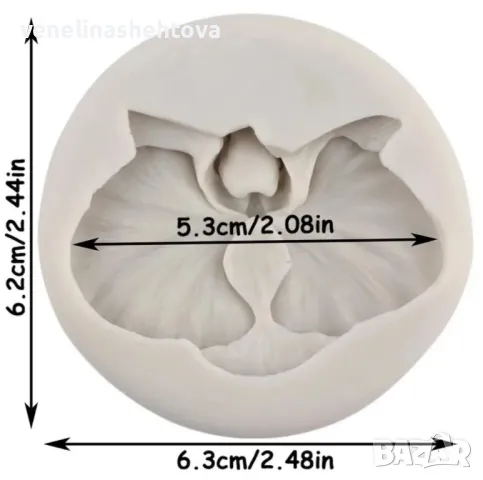 Орхидея Силиконов молд форма за фондан за декорация на торта шоколад гипс , снимка 2 - Форми - 47552638
