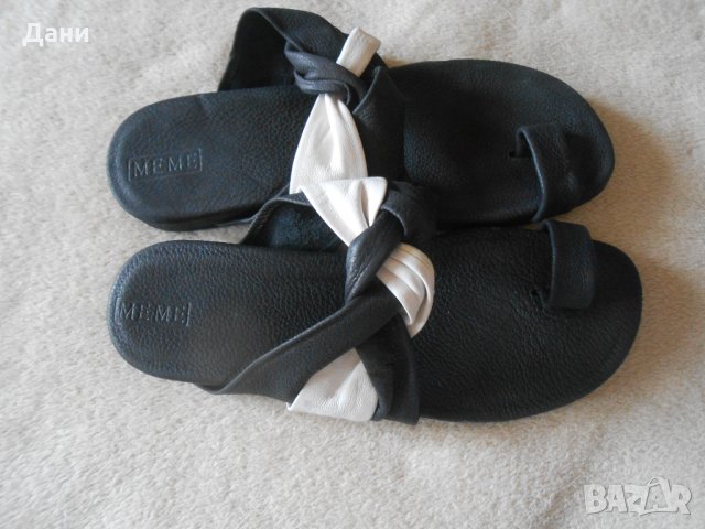 Елегантни кожени чехли meme 100 % кожа , снимка 3 - Чехли - 26819151