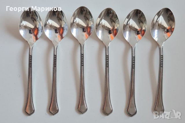 Посребрени лъжици за кафе, СССР, Естония, снимка 2 - Прибори за хранене, готвене и сервиране - 43906015