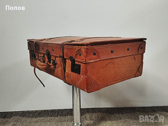 Колекция от стари кожени куфари, снимка 4 - Куфари - 44846772