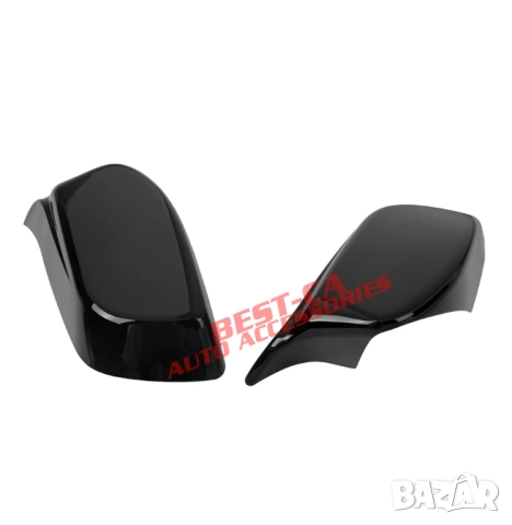 Капаци за огледала със щипки черен пиано лак Batman Style подходящи за BMW E60 E61 pre-facelift, снимка 3 - Аксесоари и консумативи - 52687797