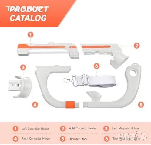 Нов 2 в 1 стабилен VR контролер за Oculus Quest 2 Геймъри Игри Подарък, снимка 3 - Друга електроника - 49498086