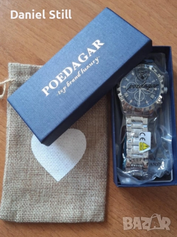 НОВ Модел Poedagar Луксозен кварцов мъжки часовник с хронограф, снимка 3 - Мъжки - 48902320