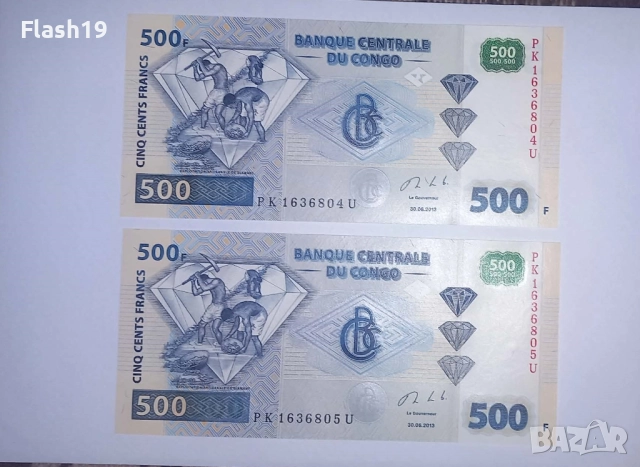 Конго 500 франка 2013 UNC