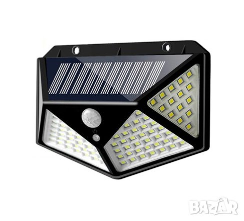 Соларна лампа 100 led диода със соларен панел, снимка 2 - Соларни лампи - 33333940