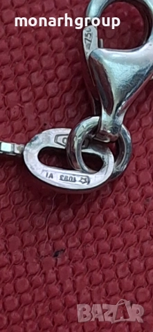 Златна верижка с висулка 18к /бяло злато/, снимка 6 - Колиета, медальони, синджири - 52164324