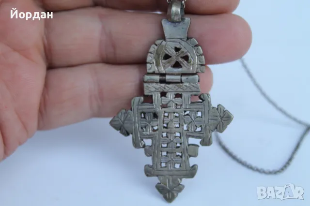 Стар сребърен възрожденски кръст, снимка 8 - Антикварни и старинни предмети - 50380182