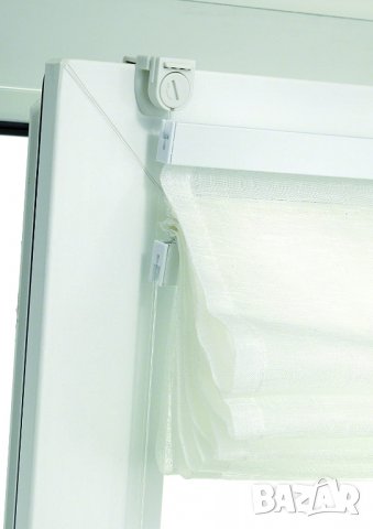 Римска щора GARDINIA EASYFIX без пробиване, за затягане, римска щора, прозрачна, снимка 5 - Щори - 39955739