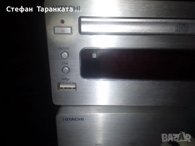 Hitachi -Аудио уредба от два компонента в незнайно състояние,няма го лентовия кабел между двата , снимка 4 - Аудиосистеми - 53128077