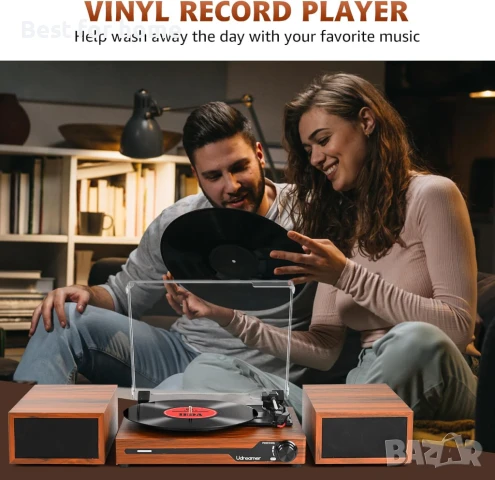 Преносим грамофон с външни високоговорители, снимка 8 - Грамофони - 51032499