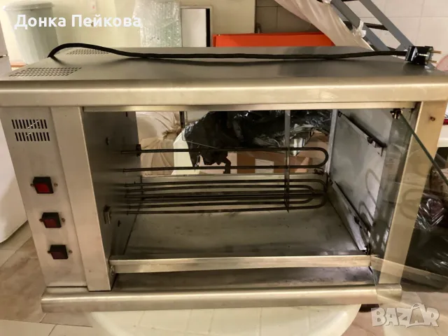 Електрически грил за пилета с въртящи се шишове, снимка 2 - Обзавеждане на кухня - 50136365