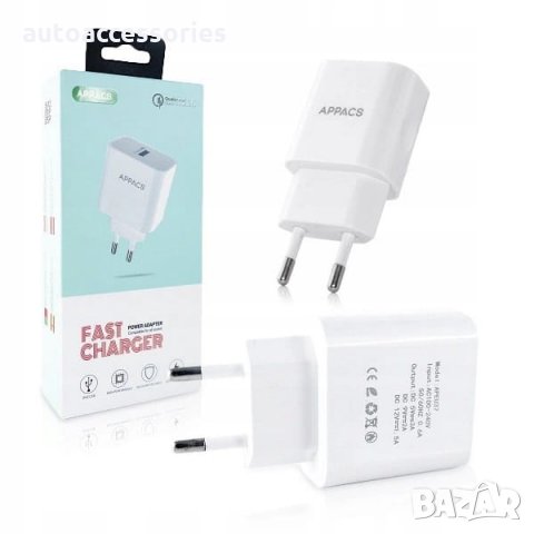 Мрежово зарядно устройство, Appach, 5V/3A,9V/2A ,12V/1.5A 220V,1 x USB, снимка 4 - Оригинални зарядни - 27805253