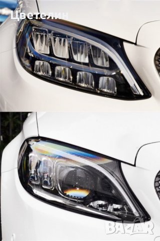 СТЪКЛО / КОРПУС за фар за Mercedes W205 C Класа 19-22 LED + AFS W205 C Class 19-22 LED + AFS, снимка 1 - Части - 40216637