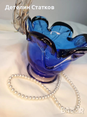 Ретро Стъклена кошничка Мурано за колекционери, снимка 3 - Декорация за дома - 52046678