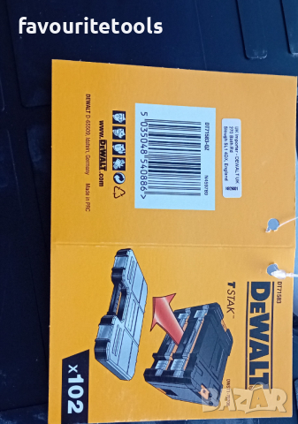 Комплект в куфарче свредла и накрайници Dewalt DT71583, 102 части, снимка 3 - Отвертки - 39966718