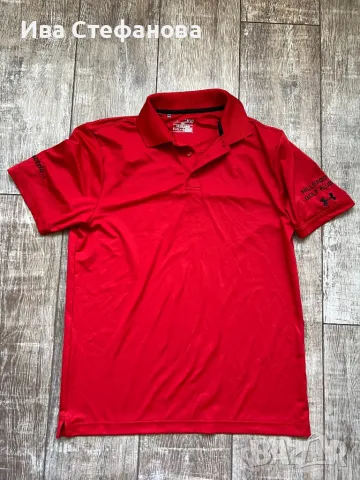 Tshart  T-Shirts Under Armour USA  коралово червена нова оригинална тениска, снимка 4 - Тениски - 50268359