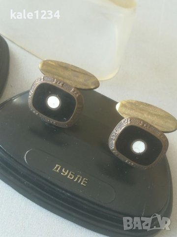 Копчета за ръкавели. Дубле. Позлата. Емайл. Бутонели. ДИП. Златарска промишленост. София. , снимка 5 - Антикварни и старинни предмети - 37449405