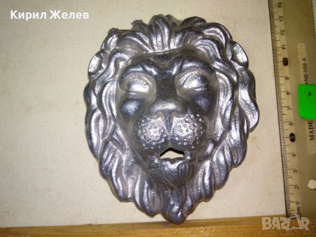 Стара КРАСИВА СРЕБРИСТА МЕТАЛНА ЛЪВСКА ГЛАВА БАРЕЛЕФ ФМОГО ЕФЕКТНА За УКРАСА на ПОРТА КОЛЕКЦИЯ 42746, снимка 11 - Колекции - 43875851