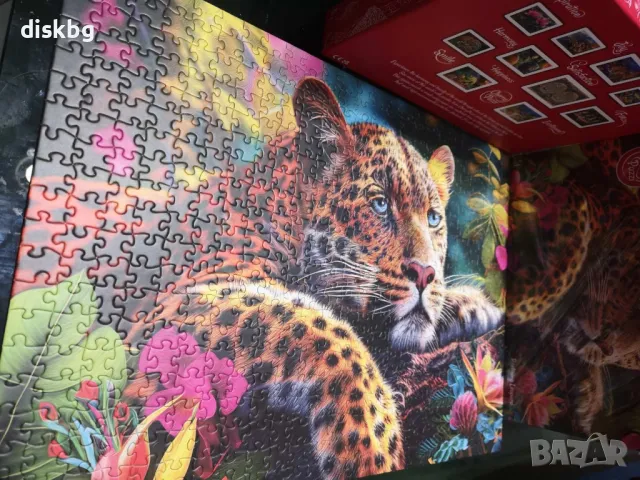 Нов Пъзел 500 елемента CherryPazzi Reclining Leopard в кутия, снимка 2 - Пъзели - 48466659