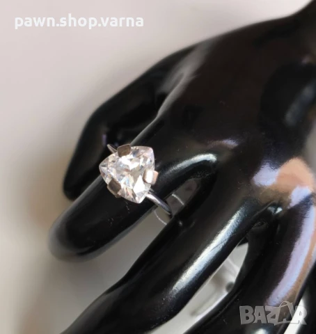 Нов сребърен пръстен 925 с фианит – 5,32 г, размер 18 мм, снимка 6 - Пръстени - 51408803