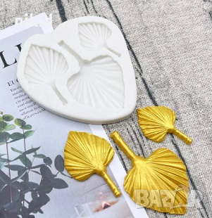 Оригами листо листа тропически силиконов молд форма фондан шоколад гипс декор торта, снимка 3 - Форми - 36541636