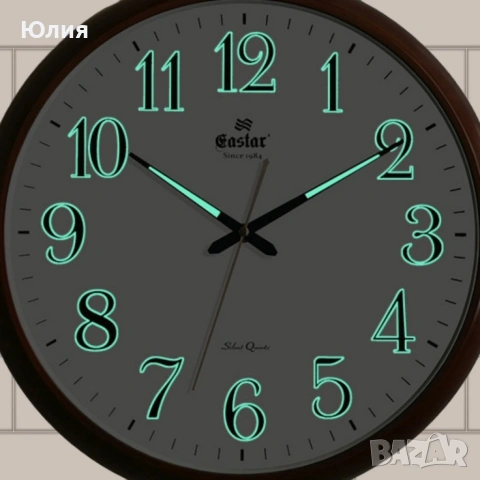 Стенен светещ часовник в тъмното