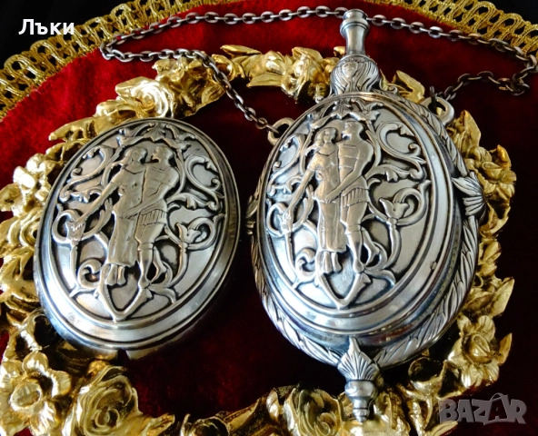 Калаена барутница Адам и Ева,калаена сватба. , снимка 8 - Антикварни и старинни предмети - 52777010