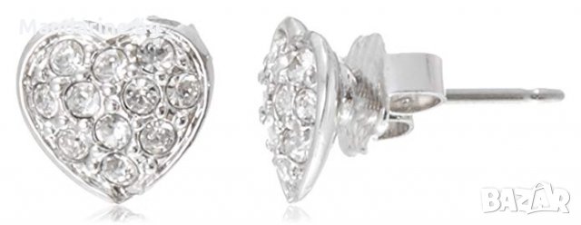 ПРОМО 🍊 GUESS 🍊 Комплект колие и обеци с кристали SWAROVSKI SILVER HEART нов с кутия и сертифика, снимка 12 - Бижутерийни комплекти - 26992526