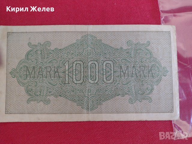 Райх банкнота 1000 марки 1922г. Германия рядка за колекционери 28215, снимка 7 - Нумизматика и бонистика - 37143403